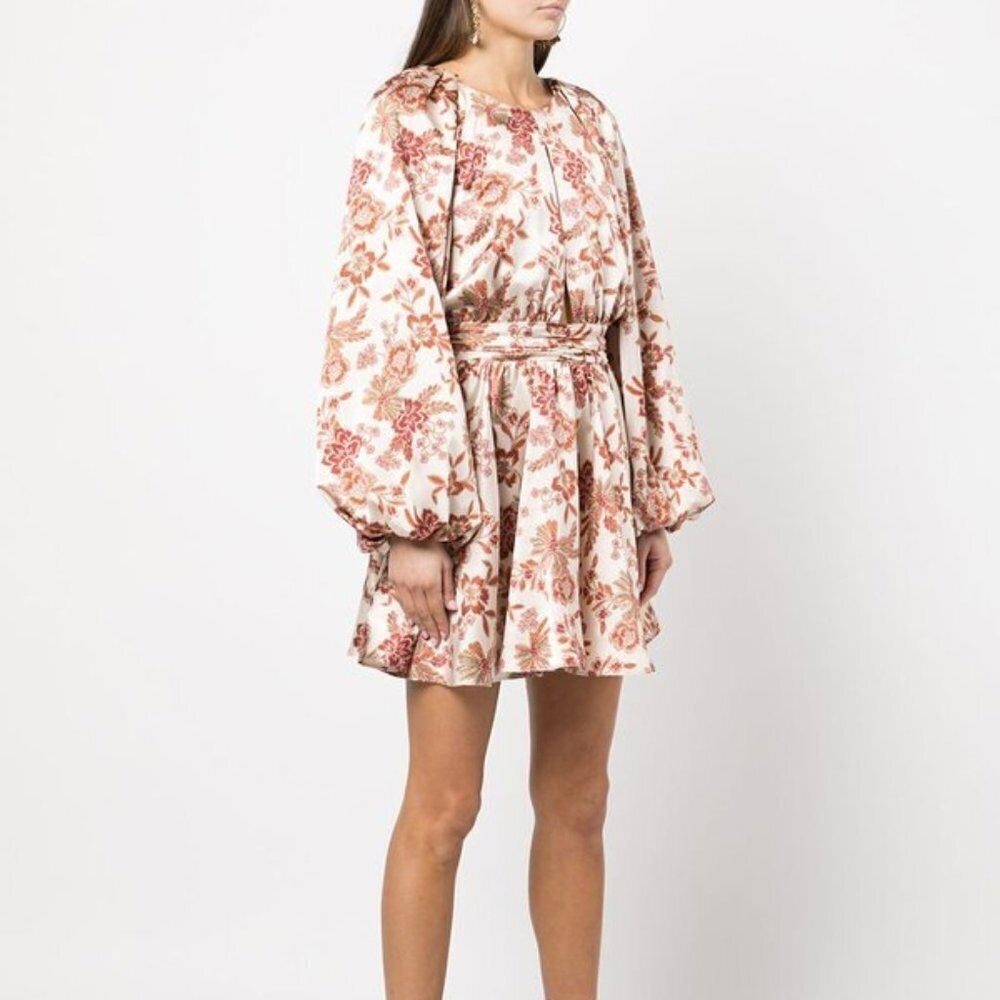 MISA Los Angeles • Kara Dress in Falling Flora Satin Size Small‎